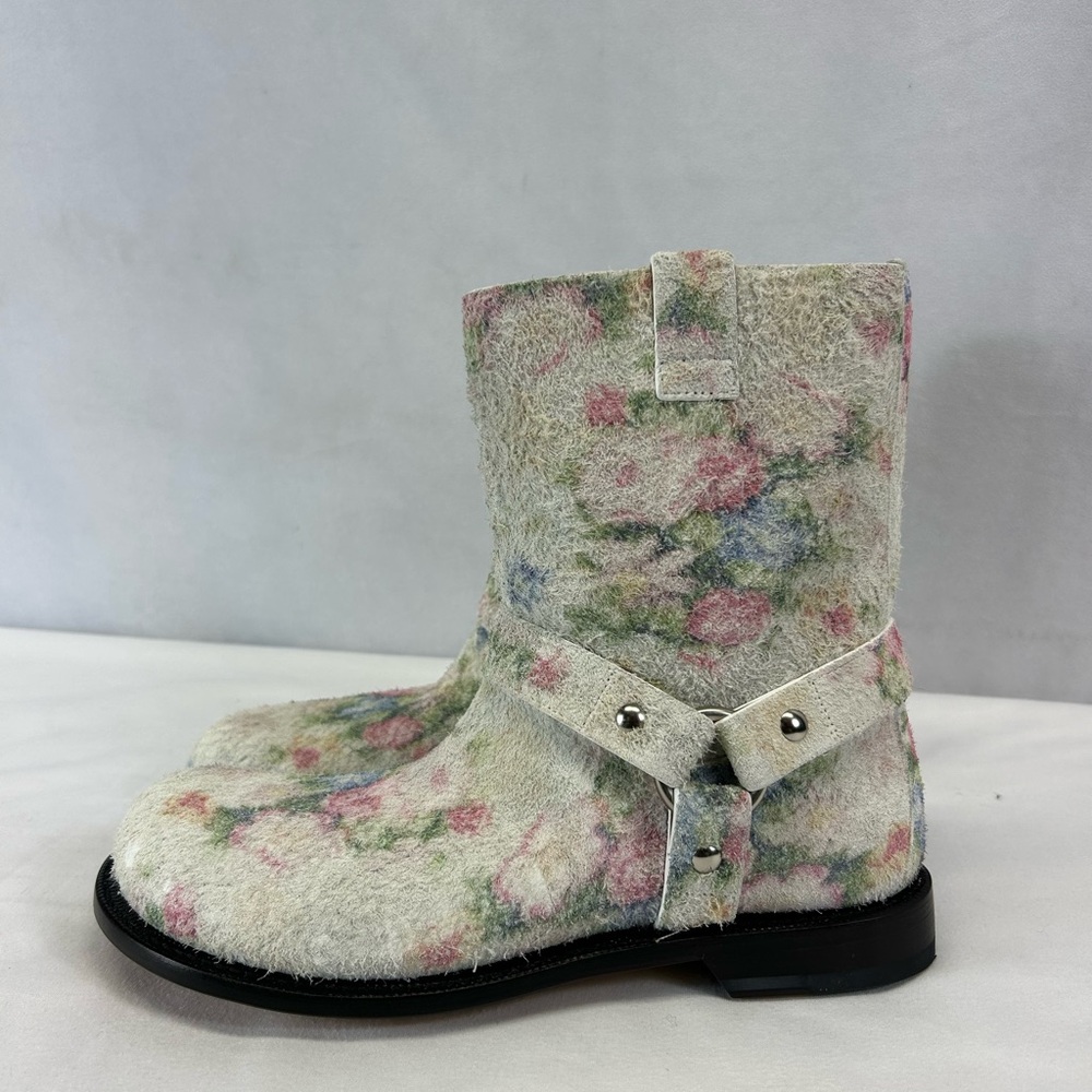 Loewe Campo brushed suede biker boots